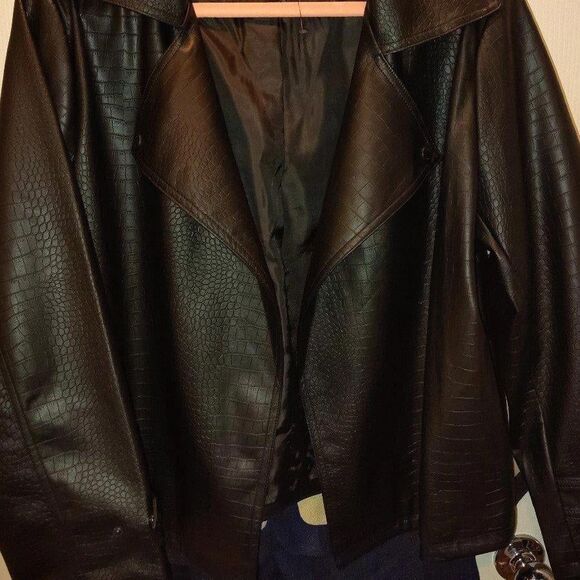 Marc New York by Andrew Marc Stylish Leather Jacket size 1x - Picture 2 of 6